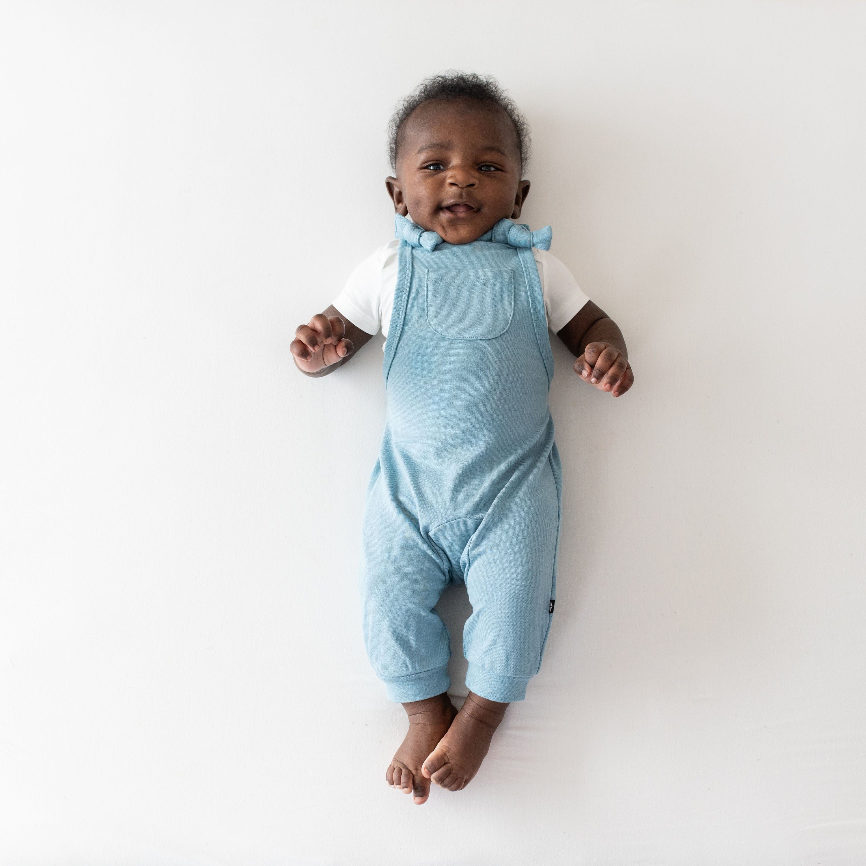 Bamboo Jersey Overall in Dusty Blue – Kyte Baby